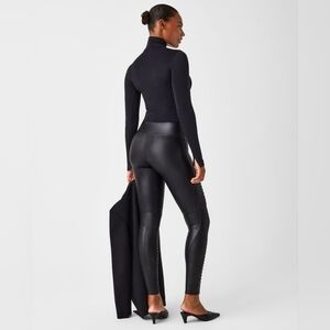 SPANX Faux Leather Moto Leggings